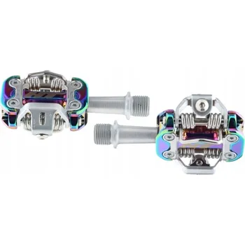 Pedál na kolo NÁŠLAPNÉ PEDÁLY HT Leopard M2 - Oil Slick # MTB XC