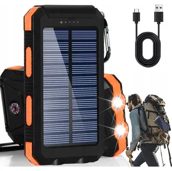 Powerbanka SOLÁRNÍ POWERBANKA 26800mAh 2x USB SVÍTILNA