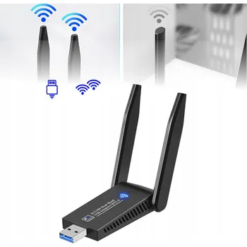 Síťová karta WI-FI Síťová Karta USB 3.0 Adaptér 2 Antény 5GHz DualBand 1300Mbps