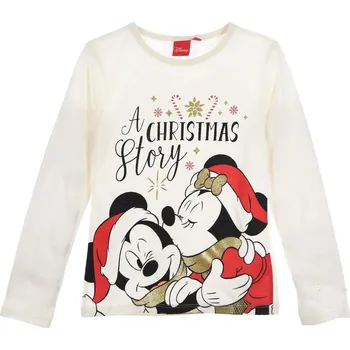 Pánské tričko Minnie Vánoce - tričko kremové, vel. 104