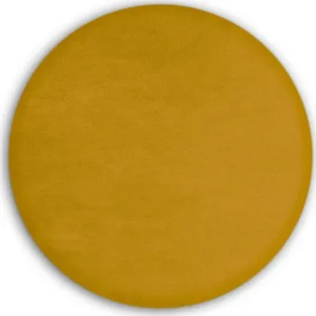 Čalouněný nástěnný panel kolo - průměr 20 cm, výška 3 cm - hořčicová