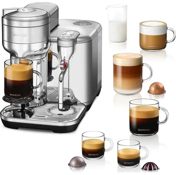 Příprava kávy Nespresso Sage Creatista Vertuo Brushed Stainless Steel