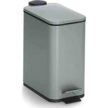 Odpadkový koš ZELLER Odpadkový koš pedálový 5 l, plast šalvějová 28,3 × 14 × 29 cm