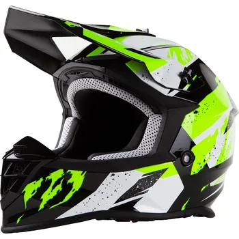 Helma na motorku MAXX - MX 633 Cross černo-zelená reflex XS