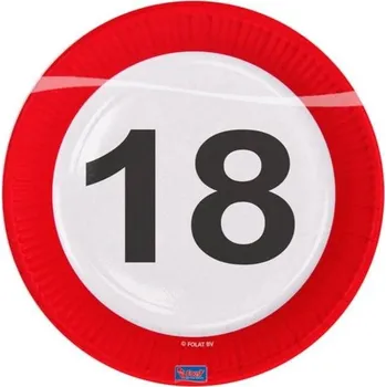 Talíř Talíře dopravní značka 18 , 23cm 8 ks/bal