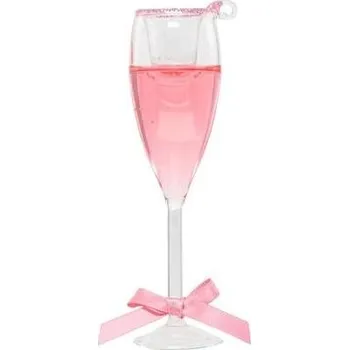 Vánoce KURT ADLER Vánoční ozdoby - sklenka růžového prosecca