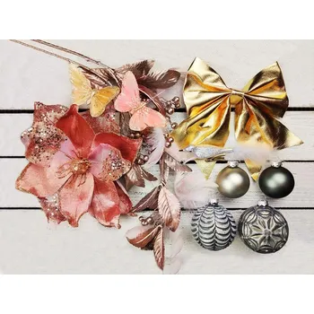 LAALU Vánoční ozdoby - sada NOBLESA, na stromky 240 - 270 cm