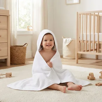 Dětské zboží Dětská froté osuška s kapucí New Baby 100x100 cm white