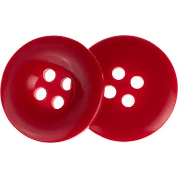 Galanterie Knoflíky Žirovnice Knoflík 2,5 cm červený, 366287F, sada 3 ks