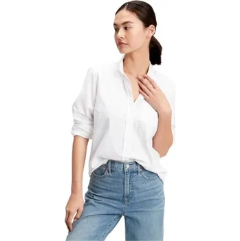 Dámská košile Dámská košile GAP V-FRCH FITTED OXFORD S Bílá