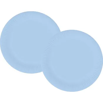Talíř GODAN Papírový talíř světle modrý 18 cm, 12 ks
