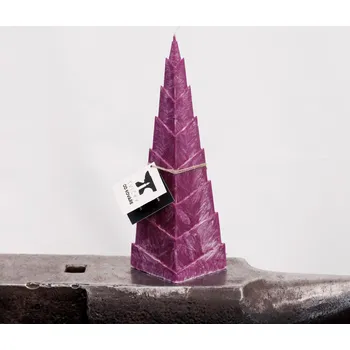 Solná lampa Fialová Pyramida - Bez svícnu