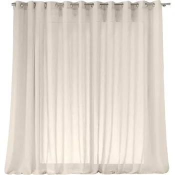 Sprchový závěs Douceur d'intérieur Široký závěs s kroužky, efekt lnu, CARLIN, 400 × 240 cm