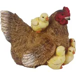 Dekorace slepička s kuřátky X8092