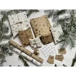 BE NICE Dárkový balící papír, přírodní - sada