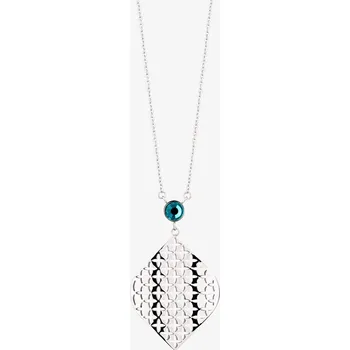 Náhrdelník Preciosa Přívěsek s řetízkem z chirurgické oceli Florissa s českým křišťálem Preciosa, modrý