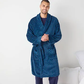 Šála Hebký župan se šálovým límcem petrolejová 87/96