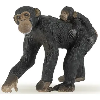 Figurka PAPO Šimpanz samice a mládě