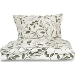 Kvalitex Francouzské flanelové povlečení 1+2, 220 × 200, 70 × 90 cm Větvička zelené