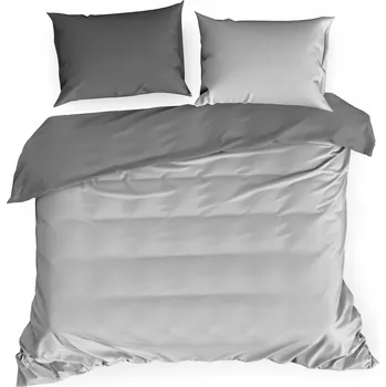 Povlečení SADA POVLEČENÍ NOVA3 180 x 200 CM SVĚTLE ŠEDÁ