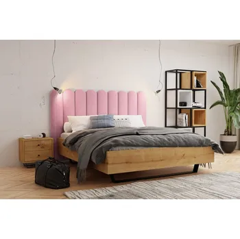 Čalouněný nástěnný panel plot 20 x 70 x 3 cm levandulová