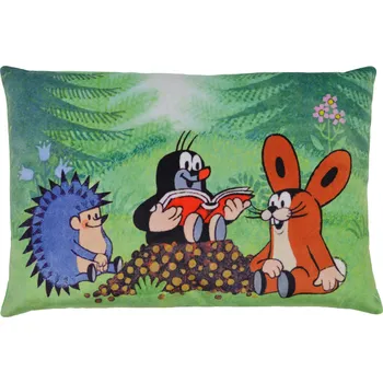 Polštář Polštář Krtek 32x21cm, čtenáři