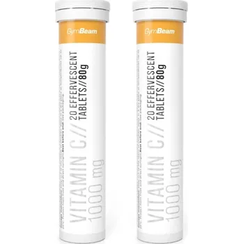 Zdraví GymBeam Vitamín C 1000 mg šumivý pomeranč 2 x 20 tablet
