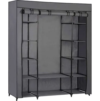 Šatní skříň Massido 680000 Velká textilní skříň, 45 × 135 × 170 cm, tmavě šedá