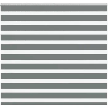 Roleta VidaXL Roleta zebra, tmavě šedá, šířka tkaniny 160, 9 Cm, polyester