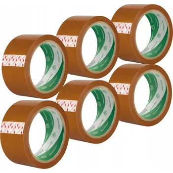 LEPICÍ PÁSKA BALICÍ SILNÁ 48mm x 60m HNĚDÁ SADA 6 ks PRO BALÍKY SKLAD