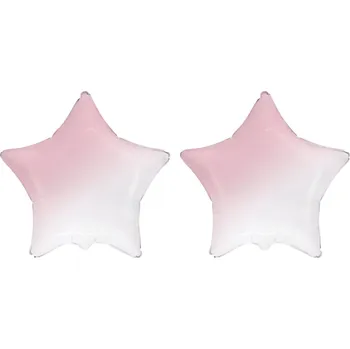 Balónek FLEXMETAL Balón fóliový - hvězda, ombré / růžovobílá, 48 cm, 2 ks