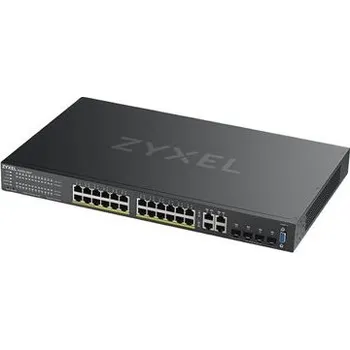 Switch Zyxel GS2220-28HP - Přepínač - řízený - 24 x 10 100 1000 (PoE+) + 4 x kombinace Gigabit SFP - Lze montovat do rozvaděče - PoE+ (