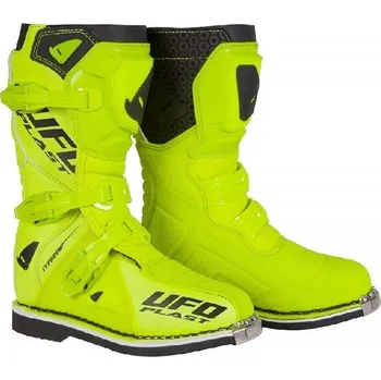Moto obuv UFO BO011-DFLU - TYPHOON žluté dětské off-road boty 35