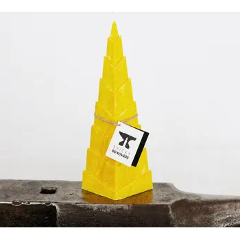 Solná lampa Žlutá Pyramida - Bez svícnu