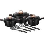 BerlingerHaus Sada hrnců 10ks Black Rose Collection BH-6154