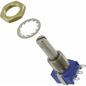 Potenciometr Bourns 53RAA-R25-A15L, 53RAA-R25-A15L otočný potenciometr, utěsněný, Mono, 1 W, 10 kΩ, 1 ks