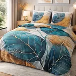 SATÉNOVÉ POVLEČENÍ SATINLOVE PREMIUM 160X200 CM, 2KS 70X80 CM LISTY