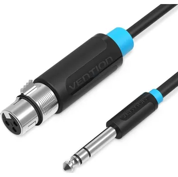 Datový kabel Vention 6.3mm Male to XLR Female Audio Cable 1m Black