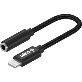 Datové redukce AlzaPower Lightning MFi (M) to 3.5mm Jack (F) 0.1m černý