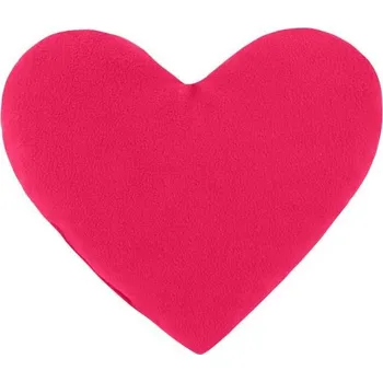 Polštář Bellatex Srdce fleece, 23 × 25 cm, fuchsiový