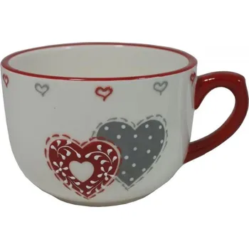 GOBA Hrnek keramický 2 srdce L buclák