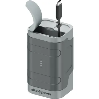 Powerbanka AlzaPower Adventure 10000mAh Power Delivery (45W) šedá