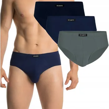 Slipy Pánské slipy Atlantic 3SMP-129 velikost L (40) - tmavě modré