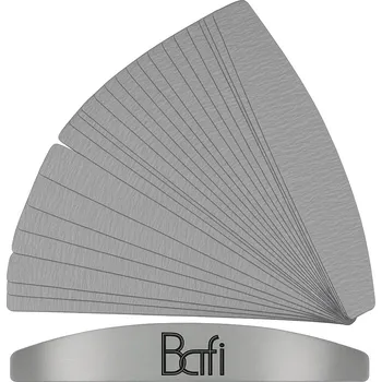BAFI Kovová základna půlměsíc + Náhradní brusný papír půlměsíc, 180 gr, 25 ks