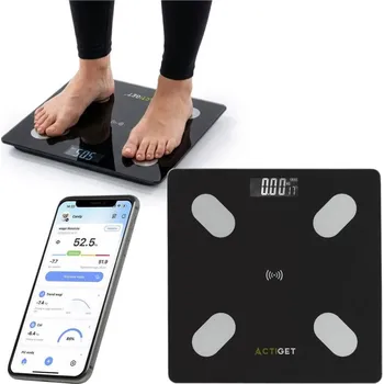 Osobní váha Chytrá osobní váha s Bluetooth ACTIGET ACT0178 černá