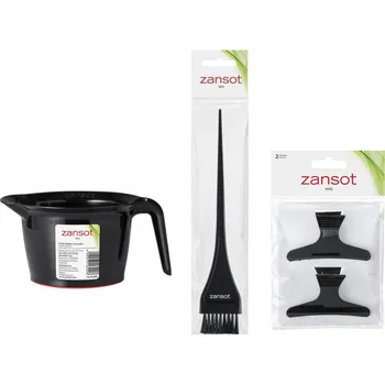 Barva na vlasy Zansot Sada pro barvení vlasů + kadeřnická sponka