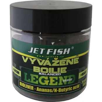 Nástraha Jet Fish Vyvážené boilie Legend Bioliver + Ananas/N-Butyric 20mm 130g