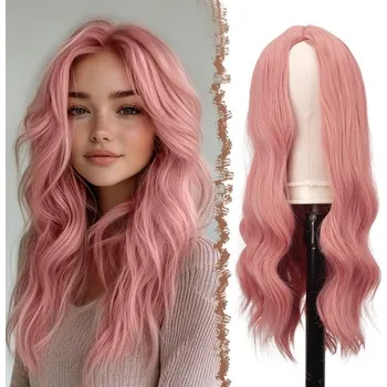 Paruka Růžová dámská paruka FESHFEN