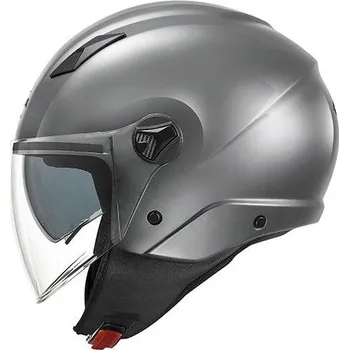 Helma na motorku KAPPA KV57 BASIC - otevřená šedá jet moto přilba XS