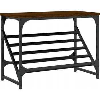 Botník Stojan na boty, hnědý dub, 60x30x45 cm